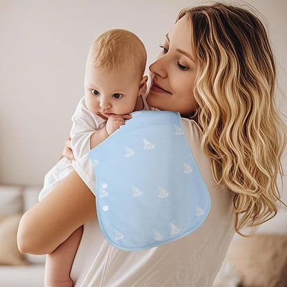 Baby Burp Cloths & Baby Bibs 2-in-1 Design Large Size 3 Layers Thicken Cotton Super Absorbent and Soft Baby Spit Up Burping Rags Baby Burp Cloth Set for Boys and Girls Solid 12 Pack