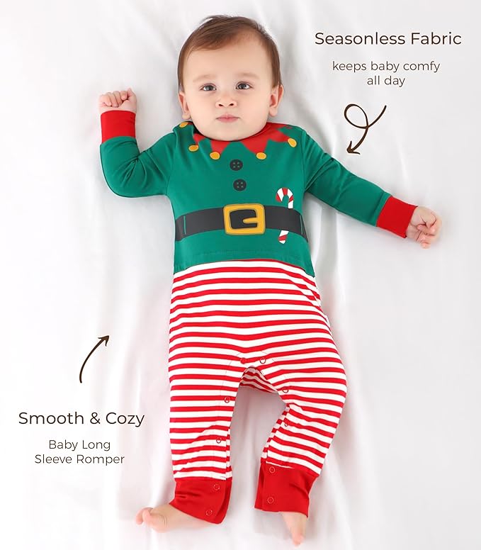 Baby Rompers-Viscose Made from Bamboo, Long Sleeve Jumpsuit Crewneck Bodysuit Infant Clothes for Boys Girls