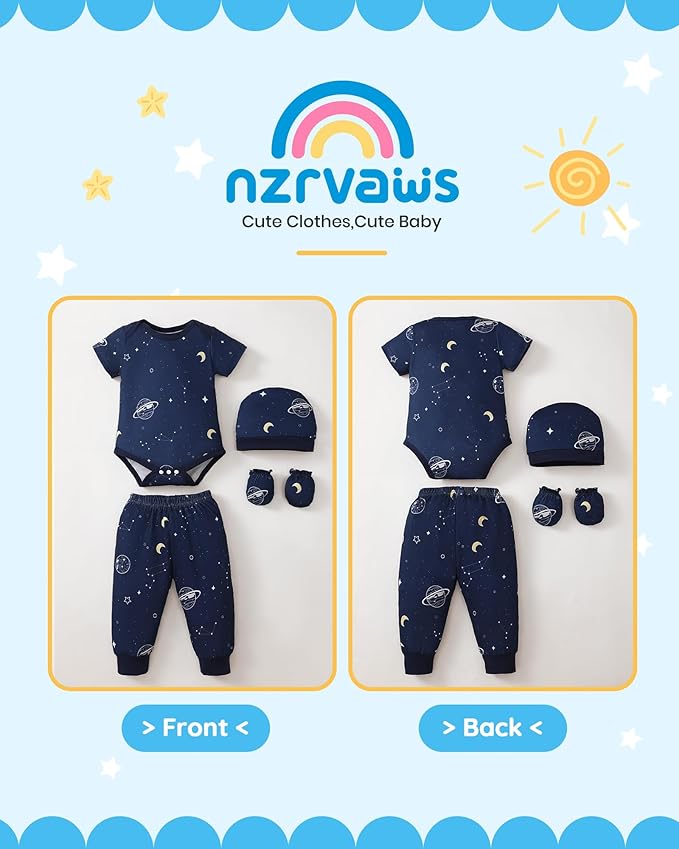 NZRVAWS Newborn Baby Boy Girl Clothes Unisex Preemie Infant Must Have Pants Set Outfits 0-18 Months 20 Pcs Essentials Gift