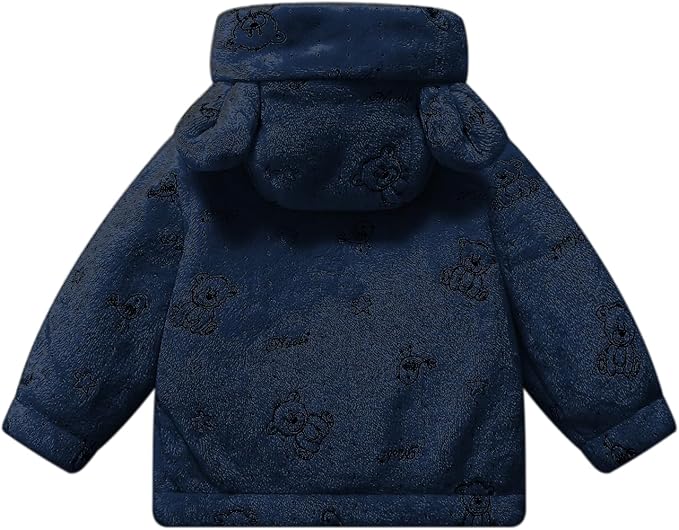 Toddler Fleece Jacket Baby Winter Coat Newborn Girl Hoodie Infant Boy Clothes 3T