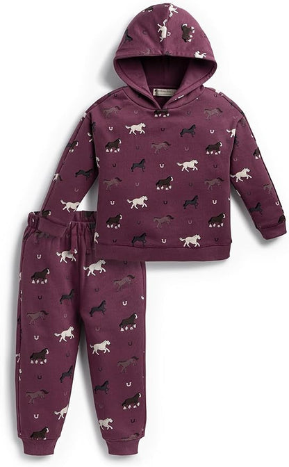 monica + andy Sporty Sweatsuit, 100% Organic Cotton Clothes for Boys & Girls, Outfit Sizes For Kids, Toddler & Infant