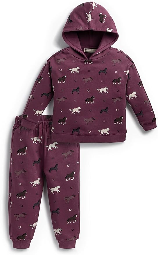 monica + andy Sporty Sweatsuit, 100% Organic Cotton Clothes for Boys & Girls, Outfit Sizes For Kids, Toddler & Infant