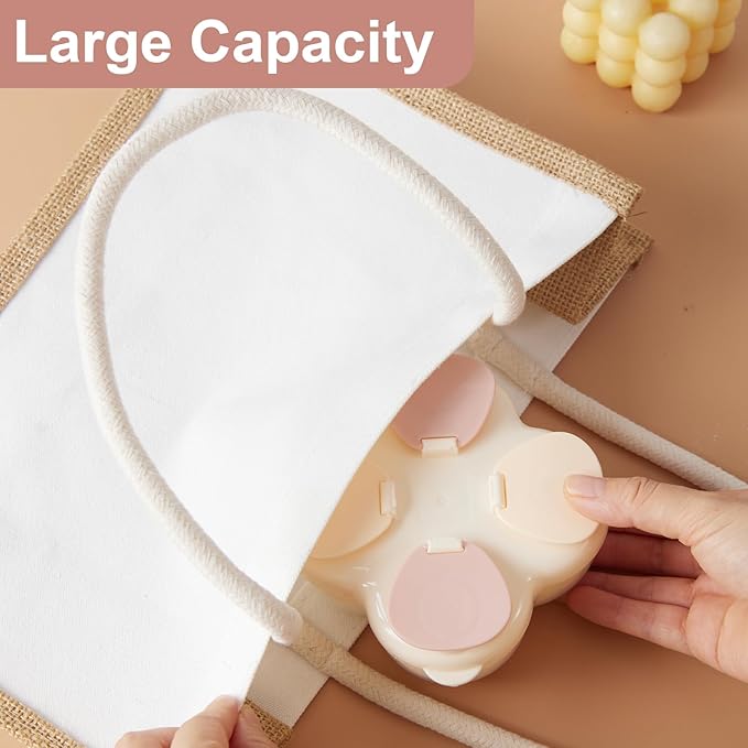 Formula Dispenser No-Spill with Four Compartment, Infant Milk Powder Dispenser Portable On The Go, Kids Snack Formula Containers for Travel Hold Outdoor, Light Yellow