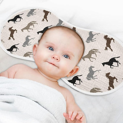 vvfelixl Pixel Horse Burp Cloths for Baby Boy Girls Baby Washcloths Burp Rags 1 Pack