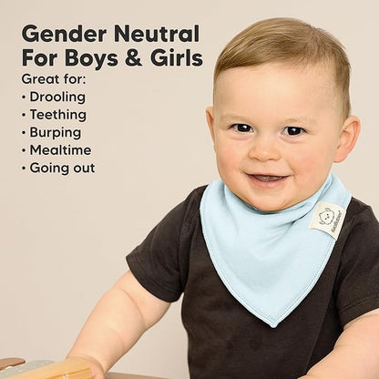 KeaBabies 8-Pack Organic Baby Bandana Bibs for Girls - Super Absorbent Triangle Baby Bibs for Drooling and Teething Infant, 100% Cotton Extra Soft for Newborn, Infant 0-36 Months (Spring)