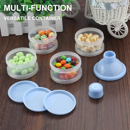 Accmor Formula Dispenser On The Go, 4 Compartments Stackable Formula Container for Travel, Baby Milk Powder Kids Snack Container, BPA Free ﻿