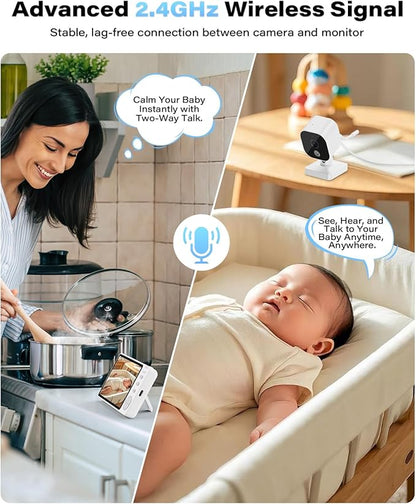 A2C Baby Car Camera, 5" 1080P HD Baby Monitor with Night Vision & VOX Mode, Rear-Facing Car Seat Monitor for Backseat & Home, 1000FT Range, USB Powered Plug & Play (No WiFi Needed)