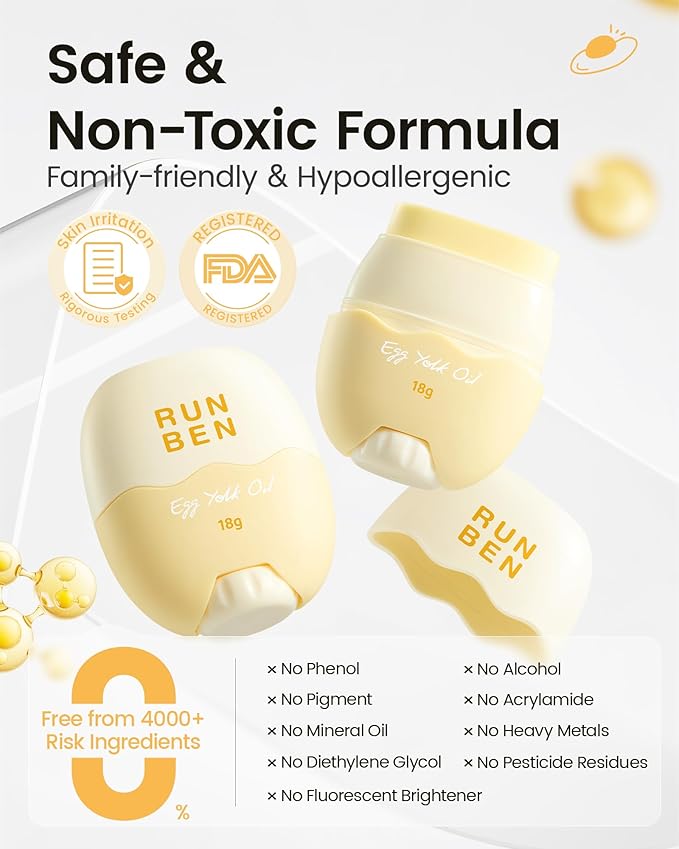 RUNBEN Kids Face Lotion Stick, 72H Deep Moisturizing, Gentle & Non-Greasy Baby Moisturizer Balm, Repair Skin Barrier, Relieves Kids Dry & Sensitive Skin Care, Easy Application