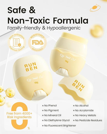 RUNBEN Kids Face Lotion Stick, 72H Deep Moisturizing, Gentle & Non-Greasy Baby Moisturizer Balm, Repair Skin Barrier, Relieves Kids Dry & Sensitive Skin Care, Easy Application