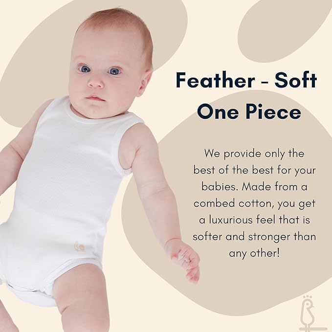 Feathers Baby Super Soft Cotton Onepiece Bodysuit Undershirt