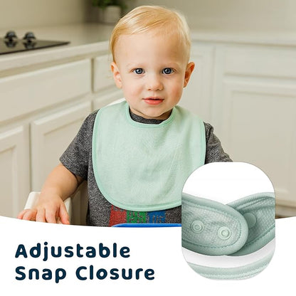 Tiny Twinkle 8 Pack Baby Bibs for Drooling and Teething – Waterproof & Absorbent Bibs for Baby Girl & Boy, Machine Washable Infant Bib Set for Newborns and Toddlers (Spring Boy Set 8-Pack)