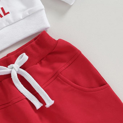 Murnouche Toddler Baby Boy Fall Winter Outfits Letter Crewneck Sweatshirt Casual Pants 2Pcs Clothes Set