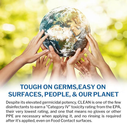 PermaSafe CLEAN 1-Step Disinfectant, Deodorizer & All-Purpose Cleaner; Soft, Hard & Food Surface Sanitizer; Kills 99.9% of Bacteria, Viruses, Molds - Child, Pet, Planet & All Surface Safe (1 gal)