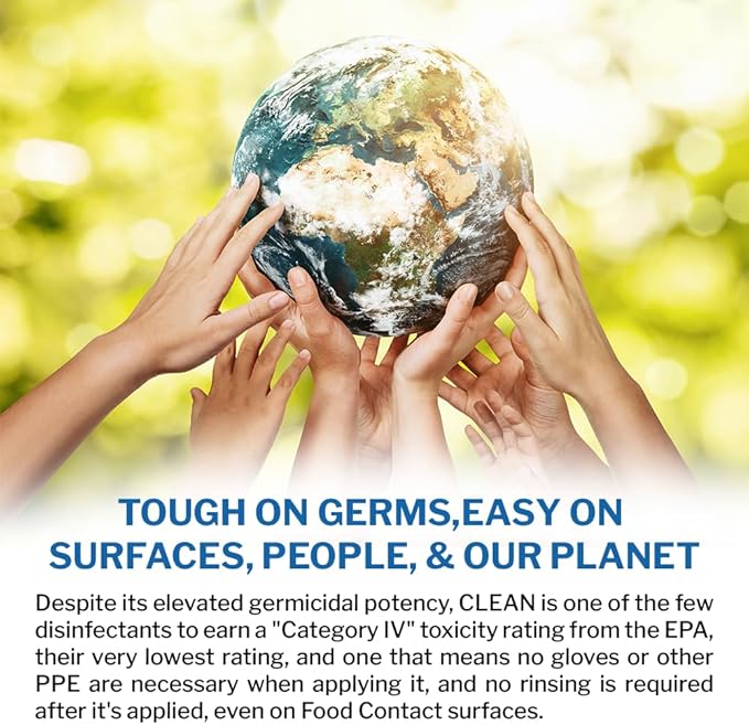 PermaSafe CLEAN 1-Step Disinfectant, Deodorizer & All-Purpose Cleaner; Soft, Hard & Food Surface Sanitizer; Kills 99.9% of Bacteria, Viruses, Molds - Child, Pet, Planet & All Surface Safe (32oz)