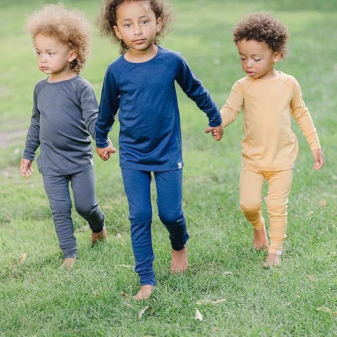 Woolino Merino Wool Base Layer for Kids - Super Soft Kids Long Sleeve Thermal Top - All Natural Base Layer Shirt