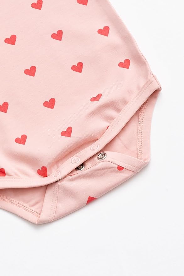 MONICA + ANDY Short Sleeve Jack & Jill Bodysuit, 100% Organic Baby Clothes for Girls & Boys, Newborn, Infant & Preemie Sizes