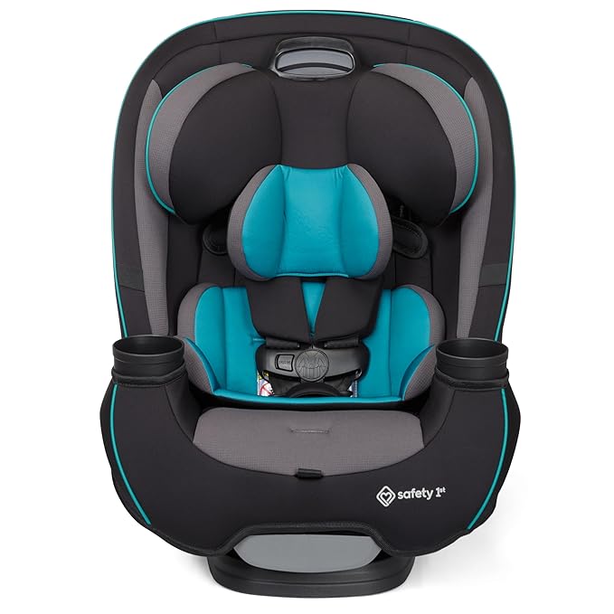 Safety 1st Grow and Go All-in-One Slim Convertible Car Seat, Rear Facing, 5-40 lbs, Forward Facing (30–65 lbs), High Back Booster Seat 40-100 pounds, Green Gables
