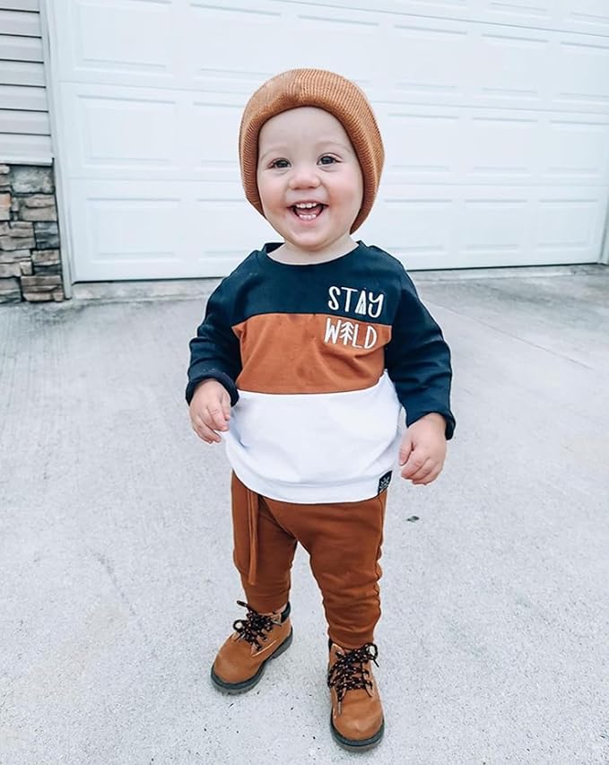 CIYCUIT Toddler Baby Boy Clothes Long Sleeve Sweatshirt Pants Set Fall Winter Outfits