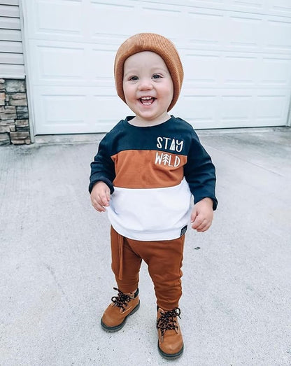 CIYCUIT Toddler Baby Boy Clothes Long Sleeve Sweatshirt Pants Set Fall Winter Outfits