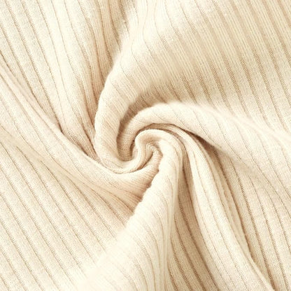 Aalizzwell Preemie Newborn Infant Baby Girls Clothes Ribbed Bodysuit Pants Set Fall Winter Outfits