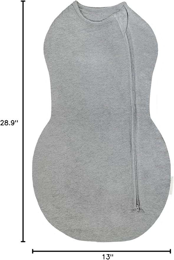 Happiest Baby Sleepea Comforter Swaddle - 100% Organic Cotton Baby Swaddle Blanket - Doctor Designed Promotes Healthy Hip Development (Graphite, XL)