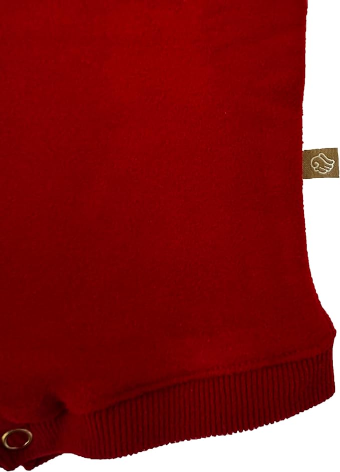 Geneve Oversized Brushed Jersey Romper - Angel Wing Embroidery - Cozy