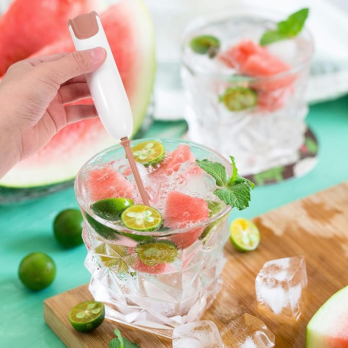 Handheld Electric Baby Formula Mixer with Detachable Stirrer for Infant Milk Powder Portable Drink Mixer for Bottles Easy to Clean Battery Operated