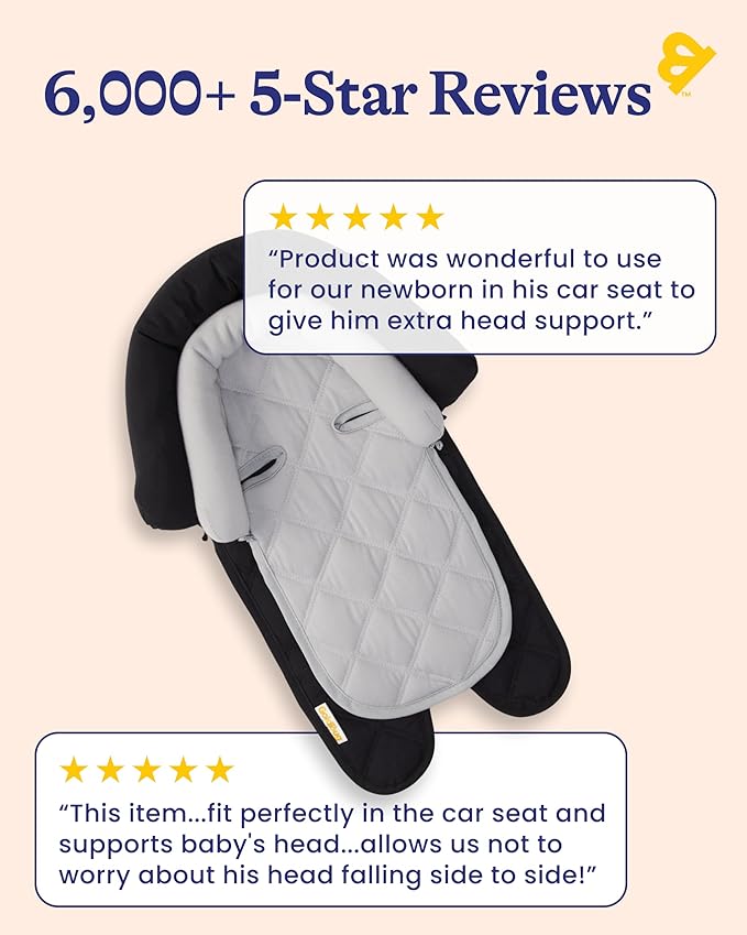 Travel Bug GoldBug Baby & Toddler 2-in-1 Car Seat Head Support - Black