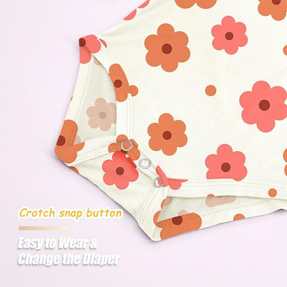 Jimonda Baby Bodysuits Rayon from Bamboo Short Sleeve Baby Boys Girls Rompers Soft Outfits Newborn Clothes