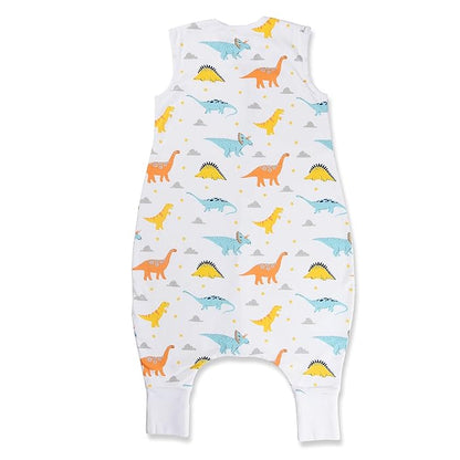 Mama Cheetah Toddler Sleep Sack with Feet 4T-5T, 1.0 TOG Organic Cotton Baby Wearable Blankets with Legs, Baby Sleeping Bag for Walkers, Early Walker X-Large