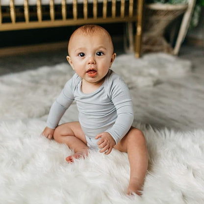 KYTE BABY Soft Bamboo from Rayon Long Sleeve Unisex Bodysuit, 0-24 Months