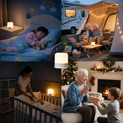 Egg Light for Nursery 3 Colors Baby Night Light Rechargeable Table Lamp Small Cordless Table&Bedside Lamp Eye Caring Dimmable LED Touch Egg Night Light for Kids Christmas Gifts