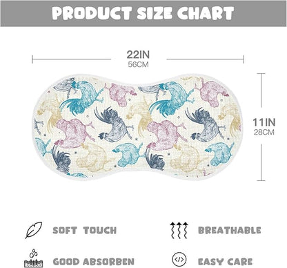 vvfelixl Baby Burp Cloths Chicken Collection Baby Newborn Cotton Burping Cloths Set Baby Washcloths 4 Pack Beige