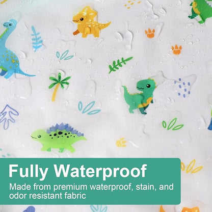 Accmor 4 Pack Long Sleeve Bibs, Baby Smock Waterproof Sleeved Bib Smock for Baby Toddler 6-36 Months