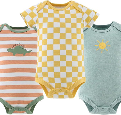 The Peanutshell Baby Boy Bodysuits - Newborn 0-24 Months Baby Boy Clothes, 100% Cotton Infant Outfits - Cozy Neutrals