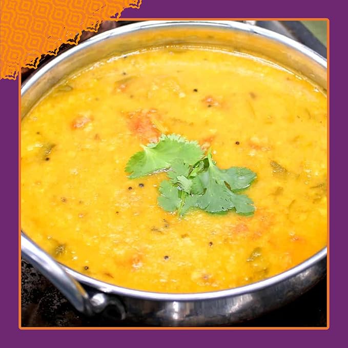 Patak’s Madras Yellow Dal - Savory Yellow Lentils in Creamy Coconut Milk w/Sweet Peppers & Spices - Vegan Microwaveable Meal for Quick Lunches or Dinners - Serve w/Rice or Naan - 10.05oz (Pack of 6)