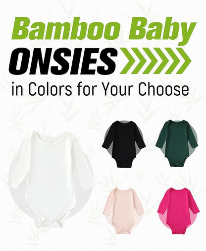 DEFAHN 2PCS Visocse from Bamboo Baby Rompers Unisex Onsies Solid Short Sleeve Baby Bodysuit 0-24 Months