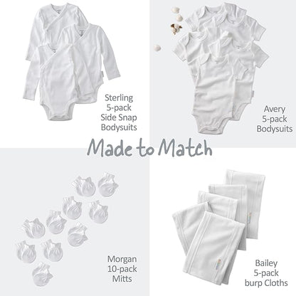 unisex-baby Avery 10-pack Short Sleeve Bodysuits 100% Organic Cotton for Baby Boys & Girls