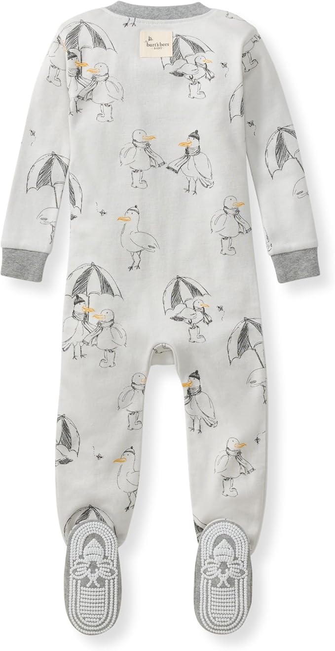 Burt's Bees Baby baby-boys Sleeper Pjs, 100% Organic Cotton, One-piece Footie, Zip Up Jumpsuit, Snug Fit Pajamas