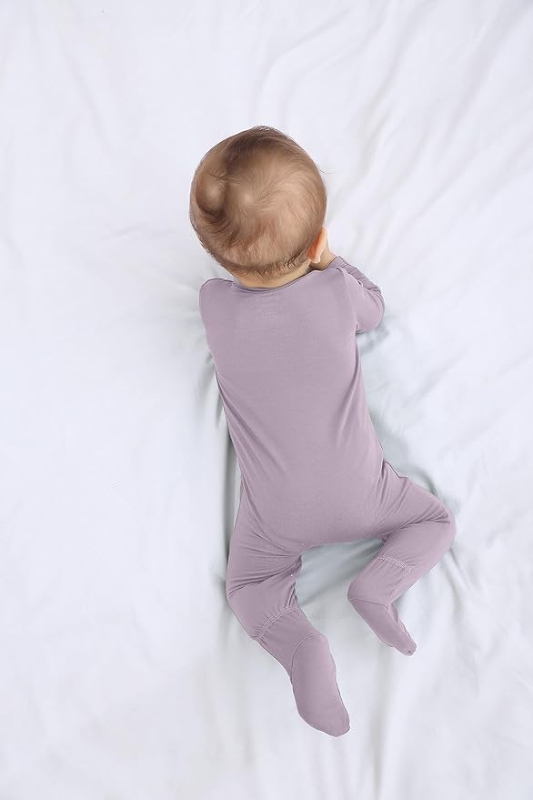 GUISBY 4-Pack Baby Boys Girls Zip-Front Sleeper Pajamas, Footed Sleep 'n Play