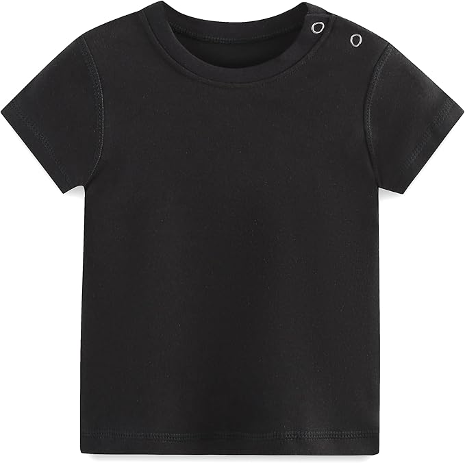 Baby Multicolor Short Sleeve T-Shirt Tee Summer Solid 100% Cotton Basic Clothes