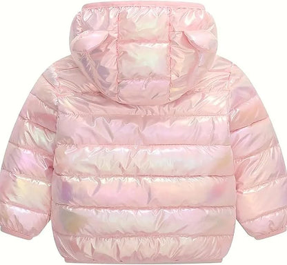 Toddler Winter Coats Puffer Padded Jacket Baby Boys Girls Bear Hoods Down Jacket Light Weight Infant Outerwear