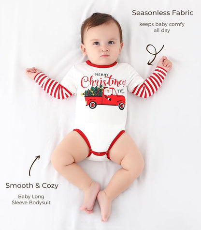 Baby Viscose from Bamboo Bodysuit for Boys Girls Long Sleeve Romper Soft Outfits for Infant One-Piece Cute Clothes