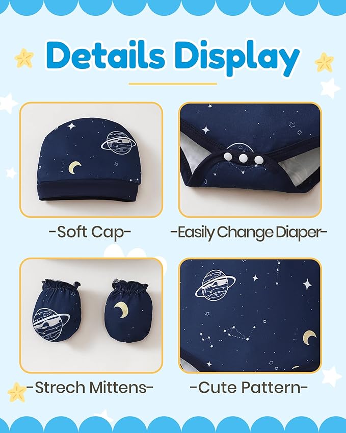 NZRVAWS Newborn Baby Boy Girl Clothes Unisex Preemie Infant Must Have Pants Set Outfits 0-18 Months 20 Pcs Essentials Gift