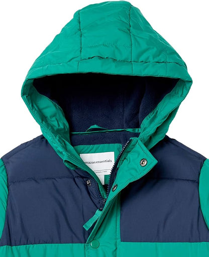 Amazon Essentials Babies, Toddlers, and Boys' Heavyweight Hooded Puffer Jacket
