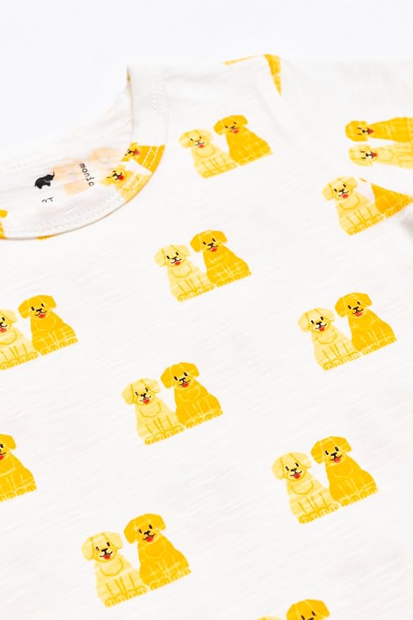 Monica + Andy Crewneck Tee, 100% Organic Cotton Clothes for Girls & Boys, Printed T-Shirt Sizes for Kids, Toddler & Baby