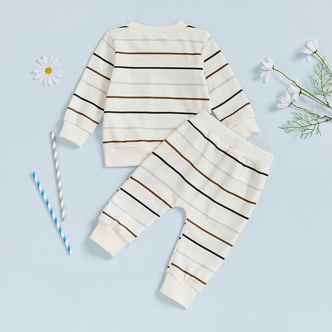 CIYCUIT Toddler Baby Boy Clothes Long Sleeve Sweatshirt Pants Set Fall Winter Outfits