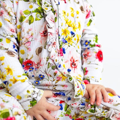 Ruffled Zippered Vintage Pink Rose One Piece