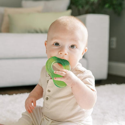 Dr. Brown's AquaCool Water-Filled Teether, Cooling Baby Teether Toy for Sore Gums, Avocado Toast Shapes, BPA Free, 3m+, 2-Pack