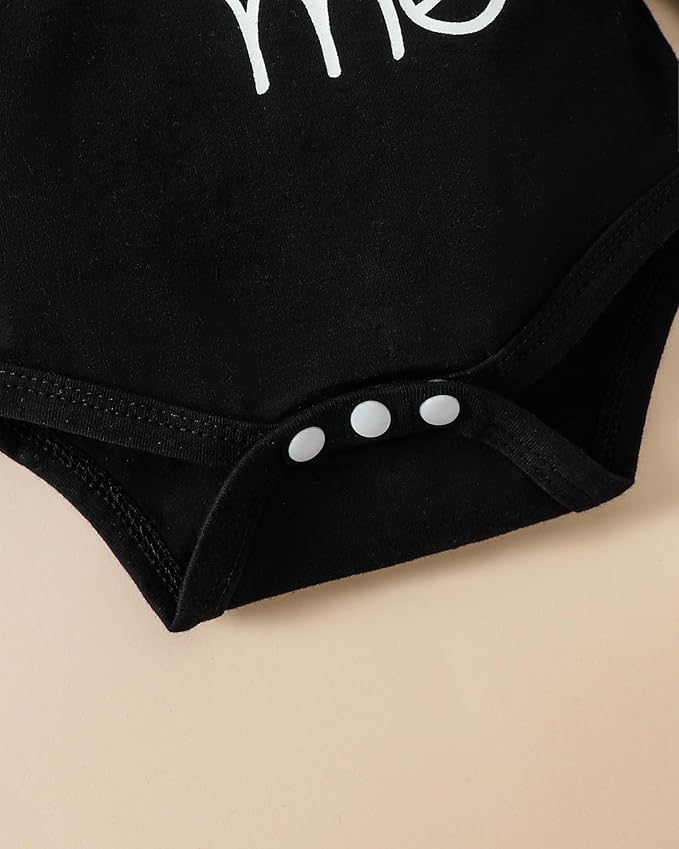 Baby Boy Clothes Infant Newborn Fall Winter Outfits Long Sleeve Letter Print Romper + Hat + Pants Set